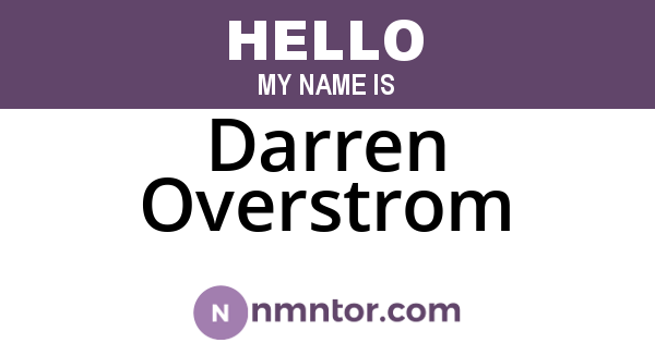 Darren Overstrom