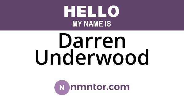 Darren Underwood