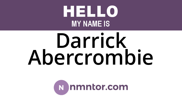 Darrick Abercrombie