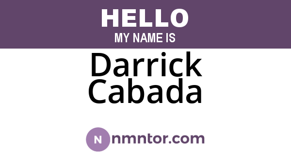 Darrick Cabada