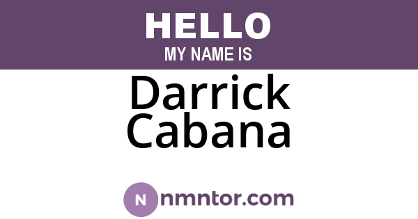 Darrick Cabana