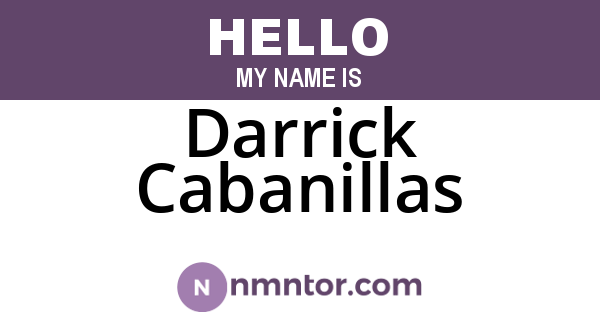 Darrick Cabanillas