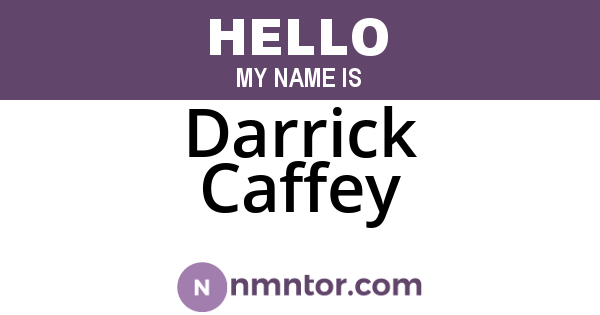 Darrick Caffey
