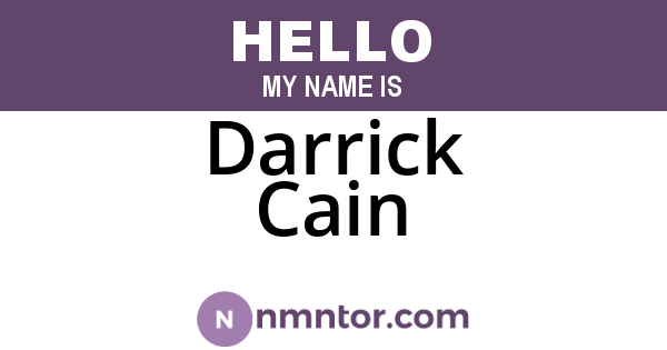 Darrick Cain