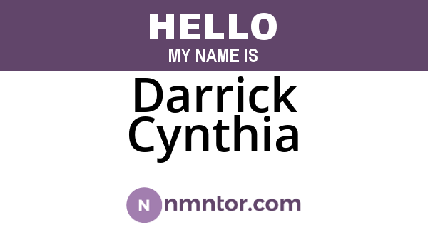 Darrick Cynthia