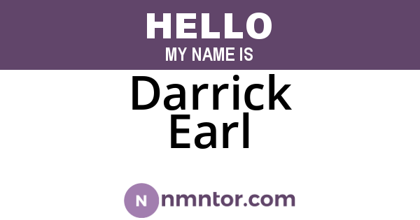 Darrick Earl