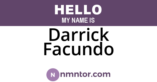 Darrick Facundo