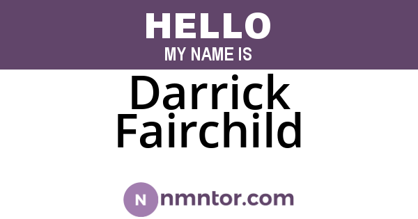 Darrick Fairchild