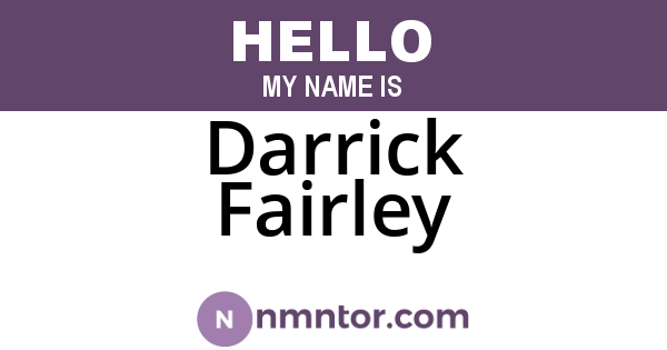 Darrick Fairley