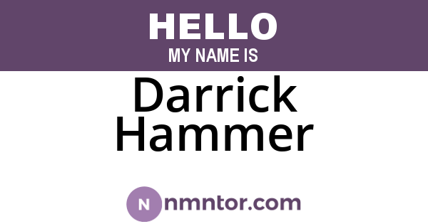 Darrick Hammer