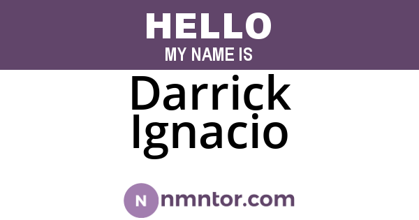 Darrick Ignacio