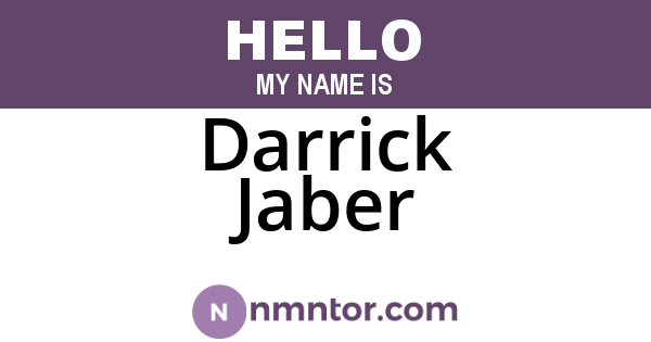 Darrick Jaber
