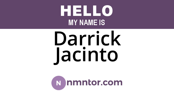 Darrick Jacinto