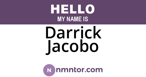 Darrick Jacobo
