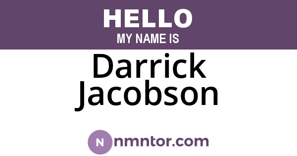 Darrick Jacobson