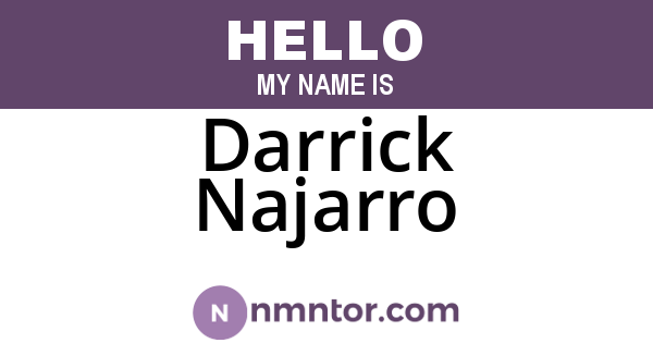 Darrick Najarro