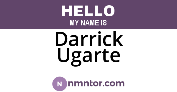 Darrick Ugarte