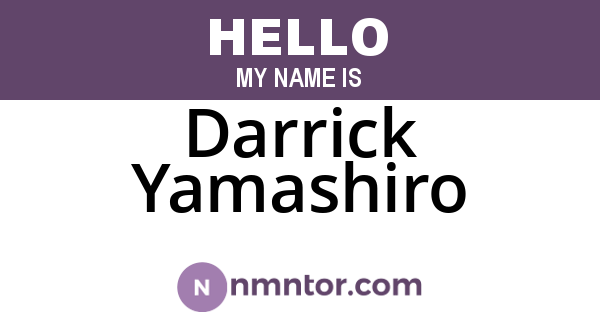 Darrick Yamashiro