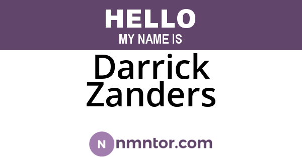 Darrick Zanders