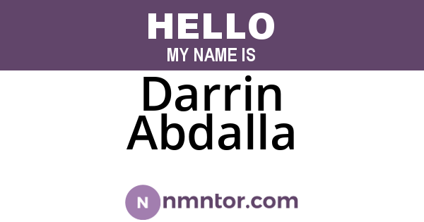 Darrin Abdalla