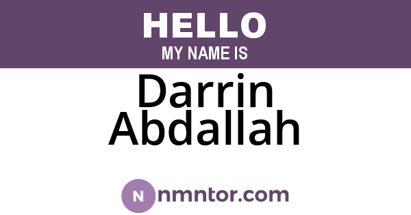 Darrin Abdallah
