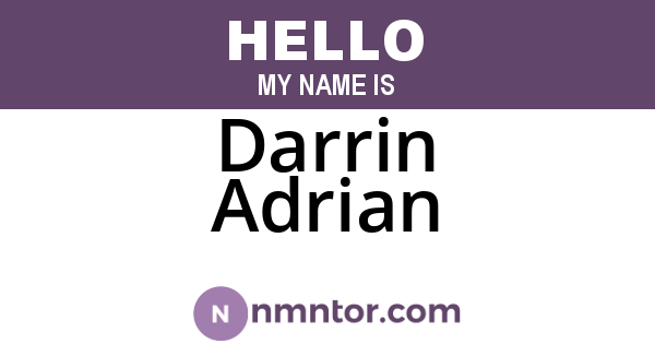 Darrin Adrian