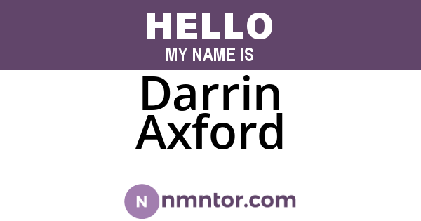 Darrin Axford