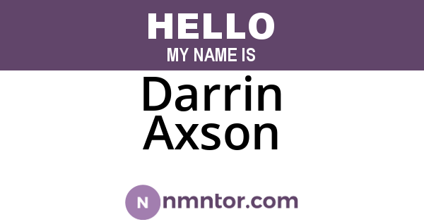 Darrin Axson