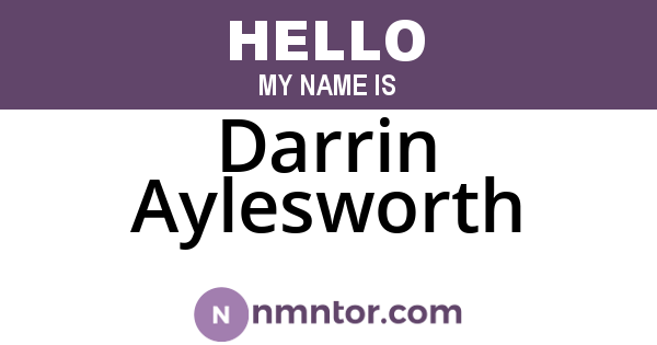 Darrin Aylesworth