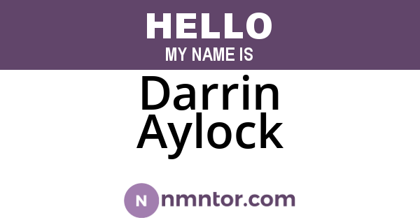 Darrin Aylock