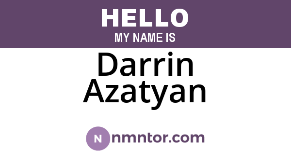Darrin Azatyan