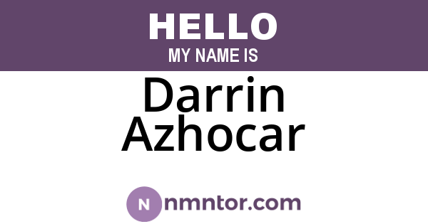 Darrin Azhocar