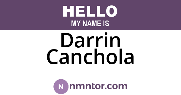 Darrin Canchola