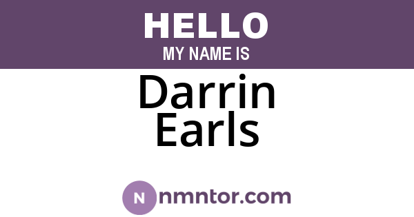 Darrin Earls