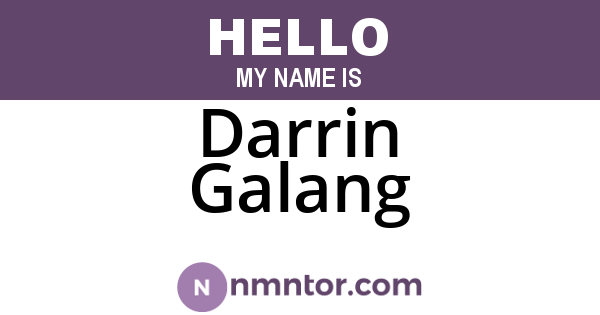 Darrin Galang