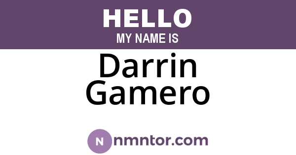 Darrin Gamero