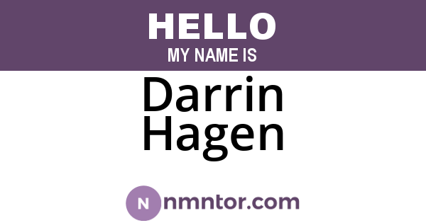 Darrin Hagen