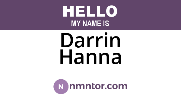 Darrin Hanna