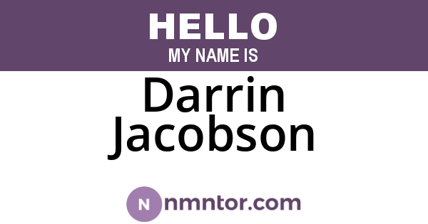 Darrin Jacobson