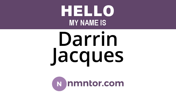 Darrin Jacques