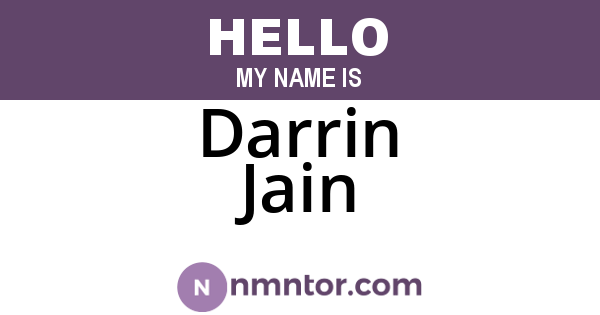 Darrin Jain