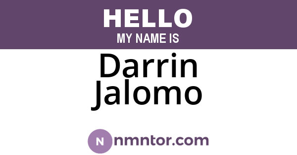 Darrin Jalomo