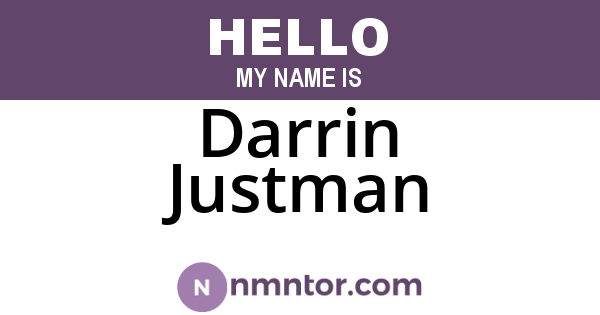 Darrin Justman