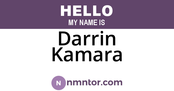 Darrin Kamara