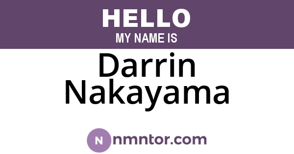 Darrin Nakayama