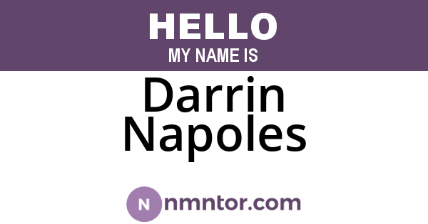 Darrin Napoles