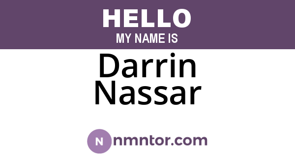 Darrin Nassar