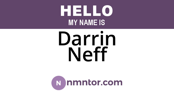 Darrin Neff
