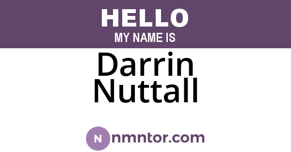 Darrin Nuttall
