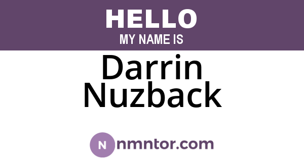 Darrin Nuzback